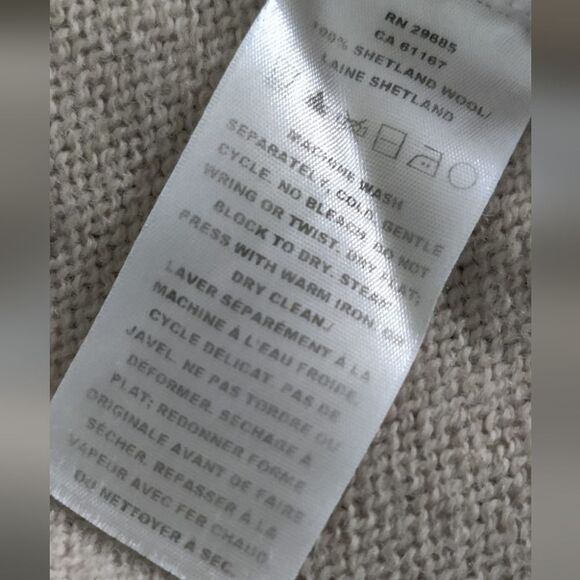 Pendleton Washable 100% Wool Men's Beige Crewneck Sweater Size L - Picture 7 of 8